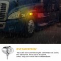 2pcs 17 Led Double Face Dual Revolution Amber Red Turn Signal And Marker To Blue Auxiliary Watermelon Lights Clear Lens With
