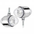 2pcs 17 Led Double Face Dual Revolution Amber Red Turn Signal And Marker To Blue Auxiliary Watermelon Lights Clear Lens With 