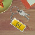 Mcneese State University Cowboys Logo Rectangle Keychain Chrome Plated Metal With Resin Top 2in X 1in