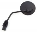 Universal Round Black Enduro Style Motorcycle Mirror 10mm Fit
