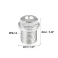 1 Set M18x1 5 Car Engine Oil Drain Plug With Washer 986833 For Volvo S60 2009-2018 Steel Silver Tone