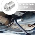 1 Set M18x1 5 Car Engine Oil Drain Plug With Washer 986833 For Volvo S60 2009-2018 Steel Silver Tone