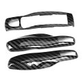 Car Remote Control Key Fob Covers Trim Cover Replacement For Carbon Fiber Shells