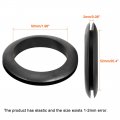 Uxcell Wire Protector Oil Resistant Armature Rubber Grommet 50mm Inner Dia 5pcs Black