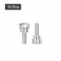 Uxcell Knurled Thumb Screws M4x12mm Brass Shoulder Bolts Grip Knobs Fasteners Nickel Plated 10pcs