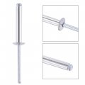 Uxcell Blind Rivets Aluminum Pull Core Decoration 5mm Diameter 30mm Grip Length Silver Tone 60pcs