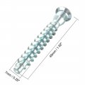 Uxcell Furniture Confirmat Screw 7x49mm Hex Socket Wood Screws Zinc Plated 20pcs