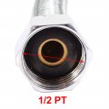 Uxcell Shower Water Heater Flexible Hose Tube Pipe 20cm Silver Tone