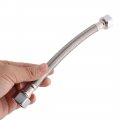 Uxcell Shower Water Heater Flexible Hose Tube Pipe 20cm Silver Tone