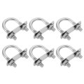M8 Round U-bolts 6 Sets 27mm 1 06 Inner Width 55mm 2 17 Length 201 Stainless Steel U-clamp Bolt With Plates Nuts For Automobile 