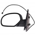 Ocpty Black Left Side Mirror Fit For 2007-2013 Chevy Silverado 1500 Smooth Glass Manual Folding Heating