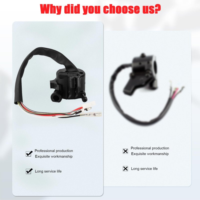 Throttle Housing Switch For Yamaha Py50 Pw50 Peewee Y Zinger Dirt Bike Off Run Start 3 Channel Part Number A1173 Yus