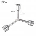Uxcell Y Type 3 Way Hex Socket Wrench 14mm 17mm 19mm Combination Repair Spanner Tool 3-inch 2 Pcs