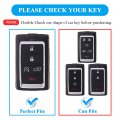 Mild East For Jeep Key Fob Cover Withchain Car Key Case Shell Protection 5 Buttons Fit Grand Cherokee Wagoneer L 2021 2022 2023