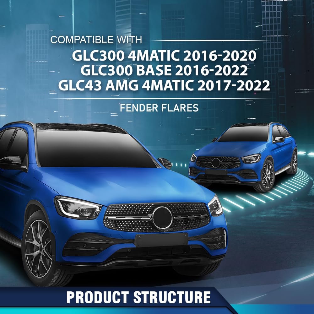 Front Right Fender Flare Trim Molding For Benz Glc300 Base 2016 2017 2018 2019 2020 2021 2022 4matic And Glc43 Amg Black