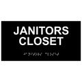Compliancesigns Acrylic Ada Braille Room Name Sign 8 X 4 In Black 