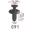 Autobahn88 Front Fender Push-type Clip Compatible With Nissan Oem 0155303573 Pack Of 20