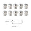 Grabote 10pack An8 8an Weld On Male Bung Aluminum Straight Alloys Adapter Fitting Bung Hose