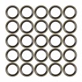X Autohaux 25pcs M12 Bronze Tone Car Engine Oil Drain Crush Flat Bonded Washer Gaskets