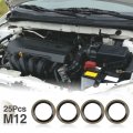 X Autohaux 25pcs M12 Bronze Tone Car Engine Oil Drain Crush Flat Bonded Washer Gaskets