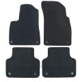 Velour Floor Mats For Audi Q7 2015 2025 Custom Fit Front And Rear Bottom Black Carpet Liners Anti Slip All Season Full Set 