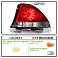 2001 2002 2003 2004 2005 Lexus Is300 Red Clear Led Tail Lights Brake Lamps Replacement Driver Passenger
