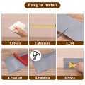 Uxcell Flexible Baseboard Molding Trim 5 Width X 40ft Length Self-adhesive Pvc Wall Base For Floor Corner Grey