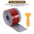 Uxcell Flexible Baseboard Molding Trim 5 Width X 40ft Length Self-adhesive Pvc Wall Base For Floor Corner Grey