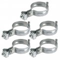 5pcs Iron Zinc Plated Hose Clamp For 60mm Outer Dia Tube Pipe W M8 Hang Head 