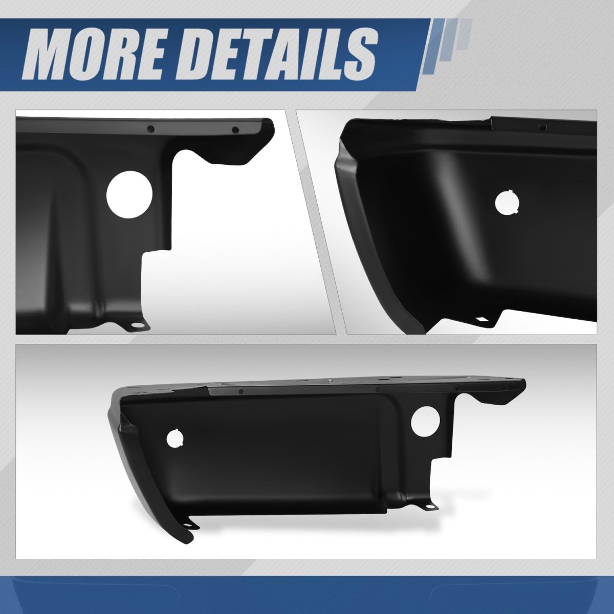 Auto Dynasty Rear Bumper End Cap Replacement For 2008-2016 Ford F-250 350 450 Super Duty W Park Assist Cutouts Passenger Right