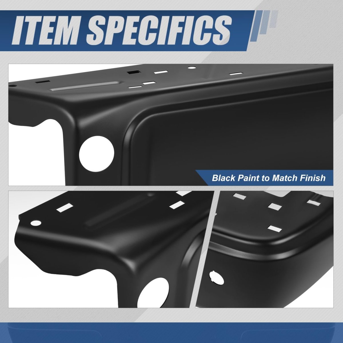 Auto Dynasty Rear Bumper End Cap Replacement For 2008-2016 Ford F-250 350 450 Super Duty W Park Assist Cutouts Passenger Right