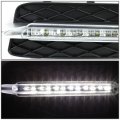 Auto Dynasty Compatible With Bmw E70 X5 Pair Of Front Bumper Fog Light Bezel Integrated Day Time Running