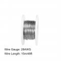 Uxcell 0 3mm 28awg Heating Resistor Wire Wrapping Nichrome Resistance Wires For Elements 49ft