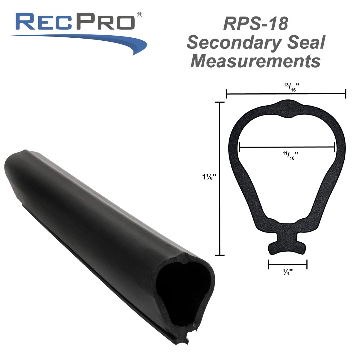 Rv Secondary Slide In Seal 3 4 Bulb Fits 1 Slot Weather Stripping Rubber Hollow For Windows And Doors Black 35 Ft