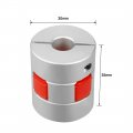Uxcell 10mm To 12mm Shaft Plum Shaped Coupling Coupler 30mm Diameter 35mm Length