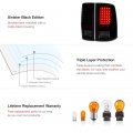 Black Smoke Led Tail Brake Light Housing Lamp Assembly For 2009-2018 Dodge Ram 1500 2500 3500 Incandescent Model Driver And