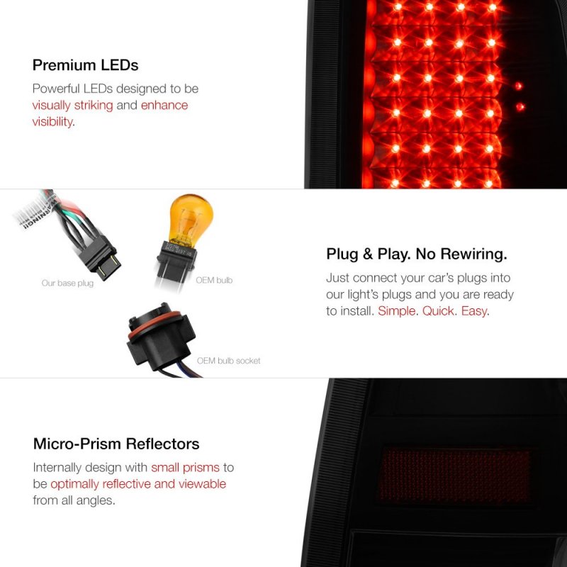 Black Smoke Led Tail Brake Light Housing Lamp Assembly For 2009-2018 Dodge Ram 1500 2500 3500 Incandescent Model Driver And