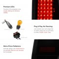 Black Smoke Led Tail Brake Light Housing Lamp Assembly For 2009-2018 Dodge Ram 1500 2500 3500 Incandescent Model Driver And