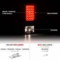 Black Smoke Led Tail Brake Light Housing Lamp Assembly For 2009-2018 Dodge Ram 1500 2500 3500 Incandescent Model Driver And