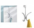 Interdesign Axis Closet Entryway Over-the-door Quad Hook Chrome 