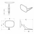United Pacific 110295 Rectangular Exterior Mirror With Convex Glass For 1968-72 Chevy Passenger Car R H