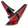 Amerilite For 2003-2005 Nissan 350z Led Black Replacement Tail Light Set Passenger And Driver Side