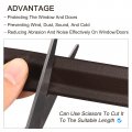 Uxcell Door Frame Weather Stripping 21ft Long 0 55 Wide Self Adhesive Foam Window Seal Soundproof V Shaped Flexible And Strip
