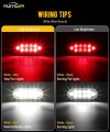 Partsam 6x Oval Led Trailer Tail Lights 10leds 6 Inch 4 Red 2 White Stop Brake Turn Reverse Backup Rear Lamp Sealed Flush Mount