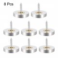 Uxcell Mirror Screws Decorative Caps Cover Nails Brushed Stainless Steel 25mm 8pcs