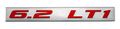 6 2 Lt1 Red On Silver Highly Polished Real Aluminum Emblem