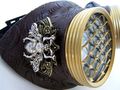 Steampunk Goggles Large Bee Siding Honeycomb Brass Caps