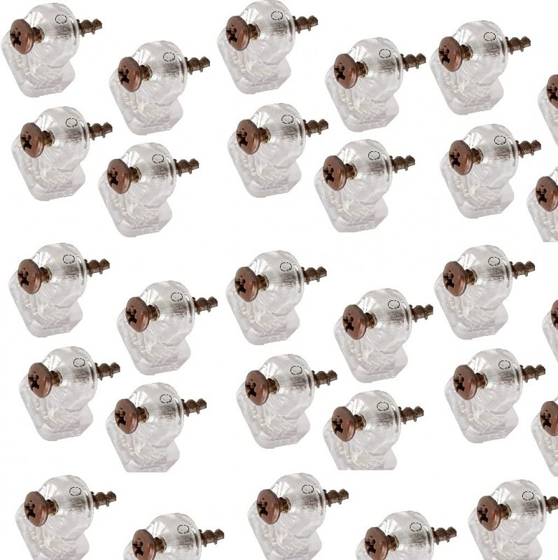 Glass Retainer Clip Plastic Clear 3 16