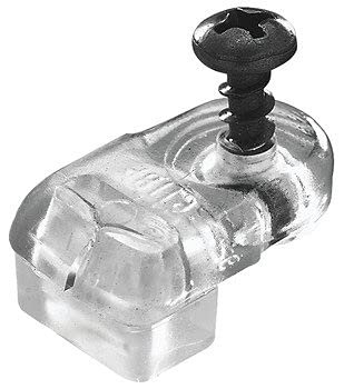 Glass Retainer Clip Plastic Clear 3 16