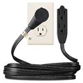 Maximm Cable 2 Ft 360a Rotating Flat Plug Extension Cord Wire 24 Inch Multi Outlet 3 Prong Grounded Black Ul Listed 